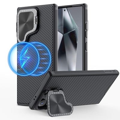 Nillkin for Samsung Galaxy S24 Ultra Magsafe Case with Kichstand Camera Cover...