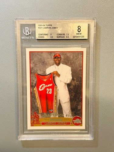 2003-04 Topps LeBron James Rookie Card #221 BGS 8 NM-MT Cavs RC Base
