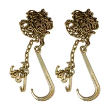 Tow Chain J-Hooks V-Chain Flatbed Truck Rollback Wrecker Carrier 5/16" X 10' G70