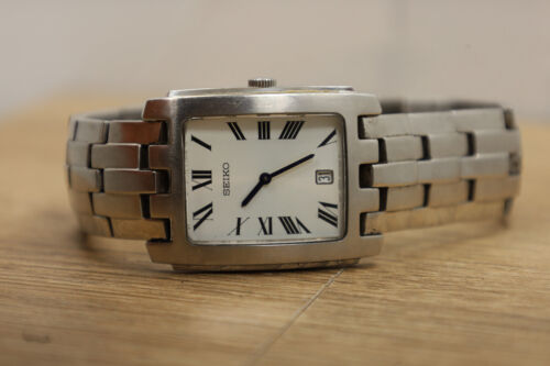 Seiko Wrist Watch 7N39-0AP0 W/Date Stainless Steel Calendar 7" New Batt
