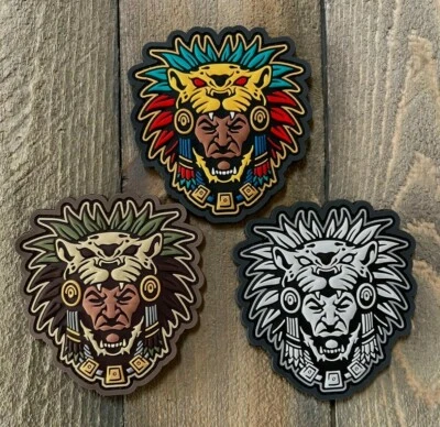 MIL SPEC MONKEY Aztec Warrior Head PVC Morale Patch