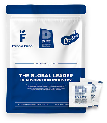 (1000 Packets) 1 gram ''Dry & Dry'' Silica Gel Packets - Reusable(FDA Compliant)