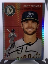 2023 Chrome Platinum Cody Thomas Prism Refractor RC #104 - ATHLETICS