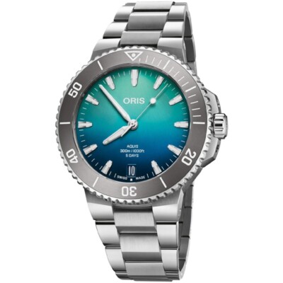 Oris Aquis Great Barrier Reef LMTD Edition Men's Watch 01 400 7790 4185-Set