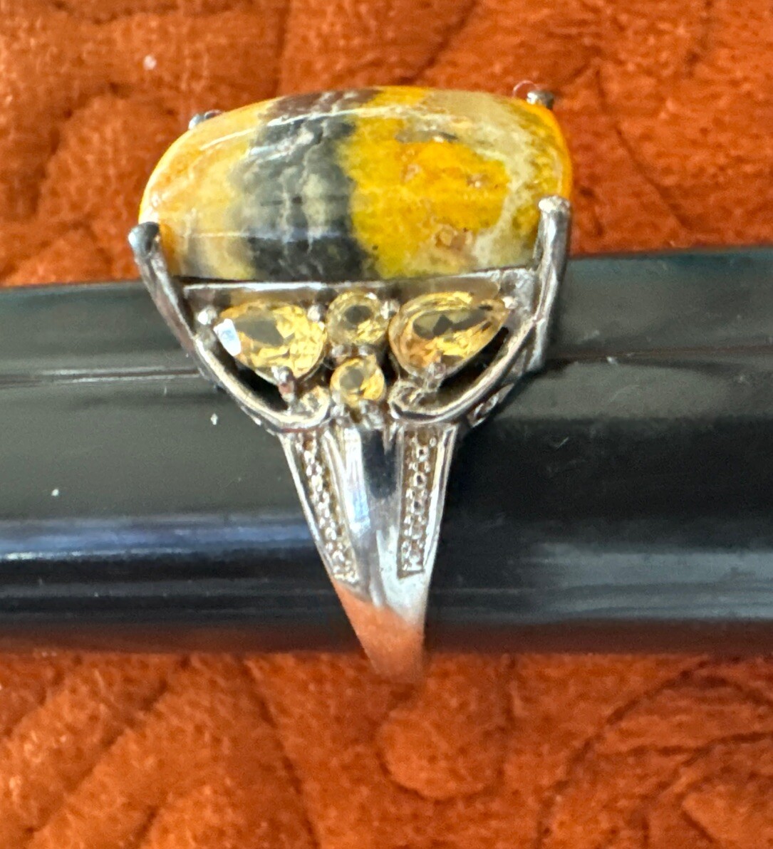 Bumblebee Jasper Sterling Silver Southwestern Rin… - image 4