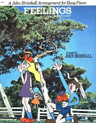MORRIS ALBERT FEELINGS SHEET MUSIC EASY PIANO JOHN BRIMHALL W/VOCALS 1975 NEW