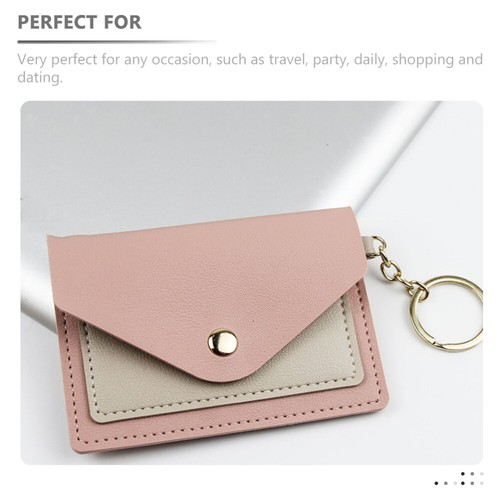 Candy Color Card Pack Keychain Holder Wallet for Women Man Student Coin Purses - Bild 7 von 12