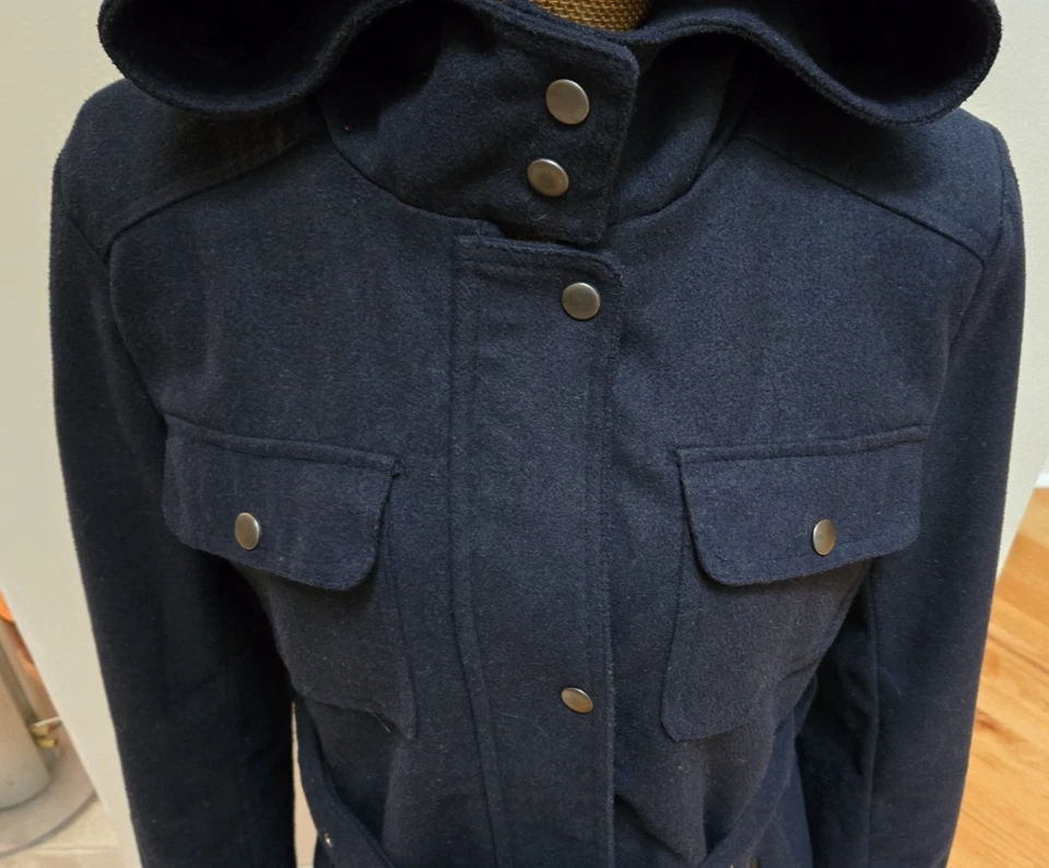 Yoki Outerwer Collection Fit and Flare Coat Womens XL Wool Blend Belted Jacket - Image 3 of 4