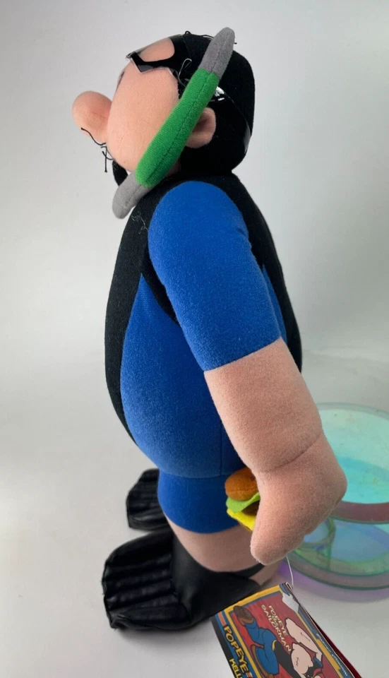 Kellytoy Popeye Wimpy Doll Plush King Features Snorkeling Wetsuit 2004 P1 - Image 3 of 4