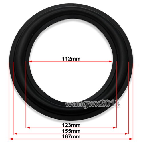 2x For 7" inch Speaker Rubber Edge Bass Woofer Surround Repair Part 167mm/6.57" - Picture 3 of 7