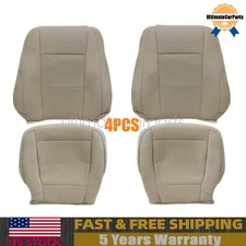 Fits 2015-2017 Ford F150 Lariat Driver & Passenger Bottom & Top Seat Cover Tan