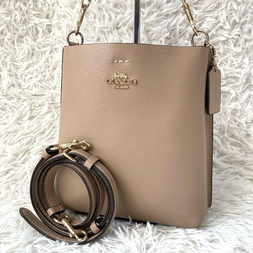 Coach Mollie Bucket Bag 22 Leder Taupe CA177 Schultertasche Neu Outlet Neu