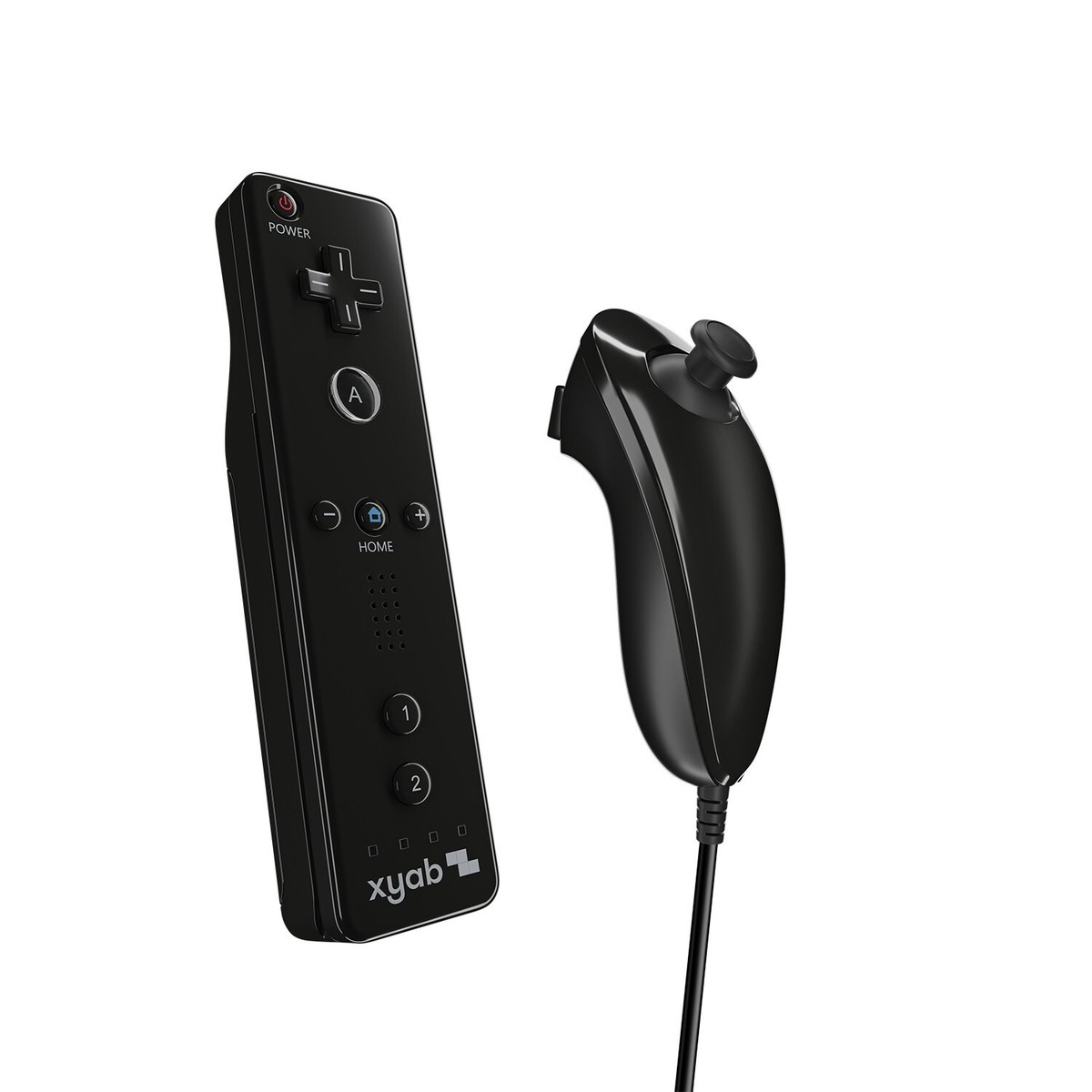 XYAB - Black Wireless Motion Plus Wiimote and Nunchuk