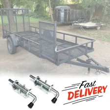 Spring Pin Latch Lock Assembly For Utility Trailer Gate Loaded Heavy Duty 2 Pack