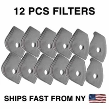 Activated Carbon FILTER Cycling Air Purifying Face MASK Replacements 12 pack