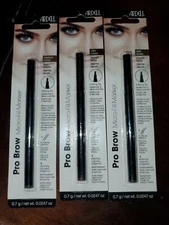 Ardell Pro Brow Micro-Fill Marker 2 Prong Tip (Lot of 3) 1 medium brown, 2 dark 