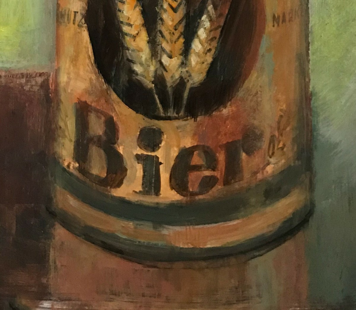 Vintage Beer Can 25 x 15 Acrylic on panel Hall Groat