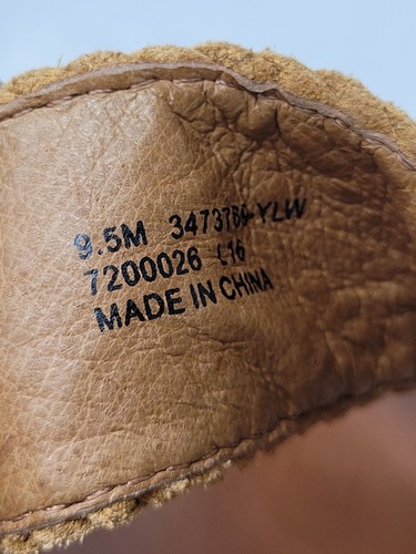 Frye Ruth Damen-Gladiatorschuhe sandfarben Größe 9,5 gelb geflochtenes Leder - Bild 9 von 9