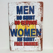 Men Women Funny Drinking Alcohol Rustic Vintage Metal Tin Signs Man Cave Garage