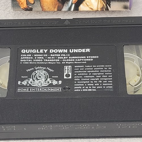 Quigley Down Under VHS 1990 Contemporary Classics Tom Selleck TESTED - Picture 8 of 10
