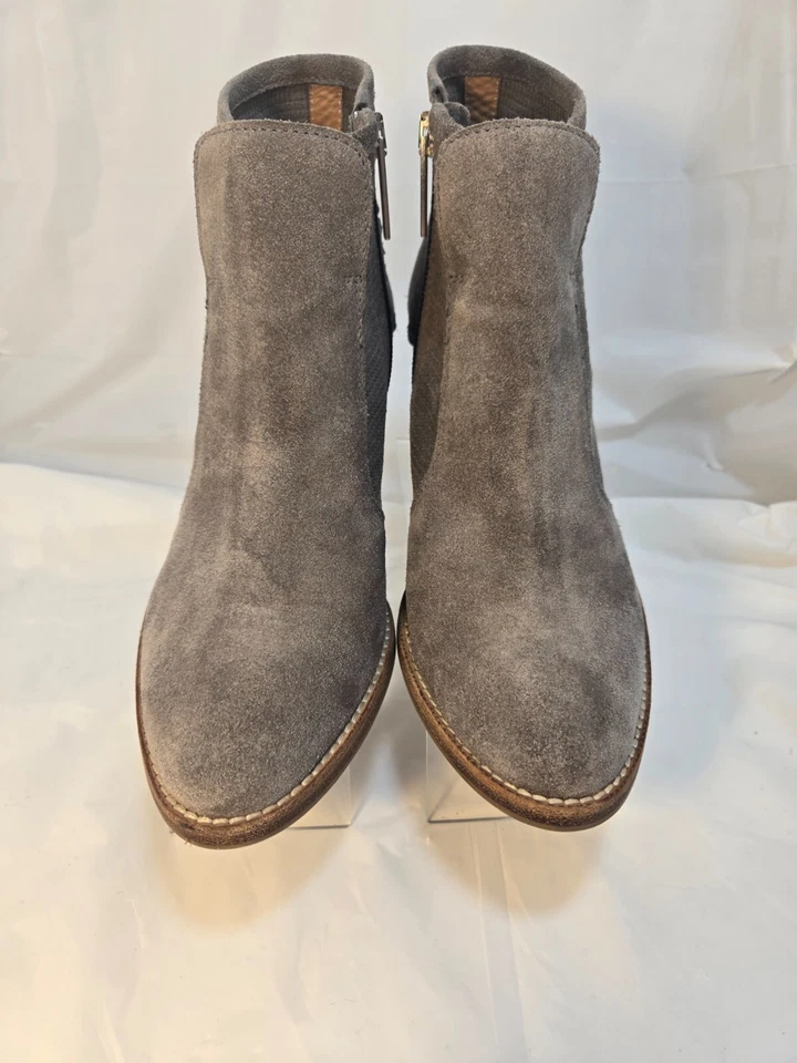 Botas Chelsea Aquatalia Fern Para Mujer Cuero Gamuza Taupe Cremallera Lateral Italia EE. UU. 6,5 M Foto 3 de 4