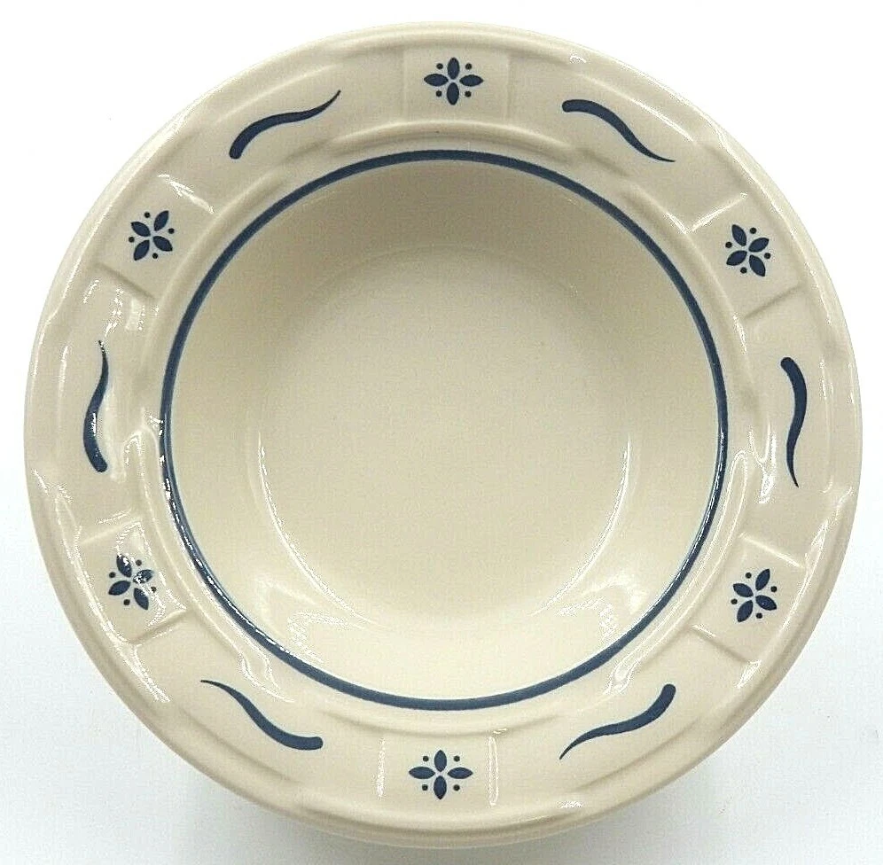 Longaberger Pottery  Bread Plate, Woven Traditions Classic Blue