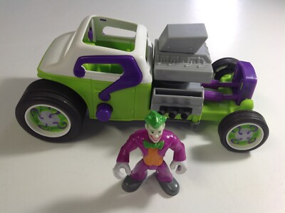 2014 Mattel DC Comics Joker Roadster CF Y 41 Mobile Toy trick Car & The Joker