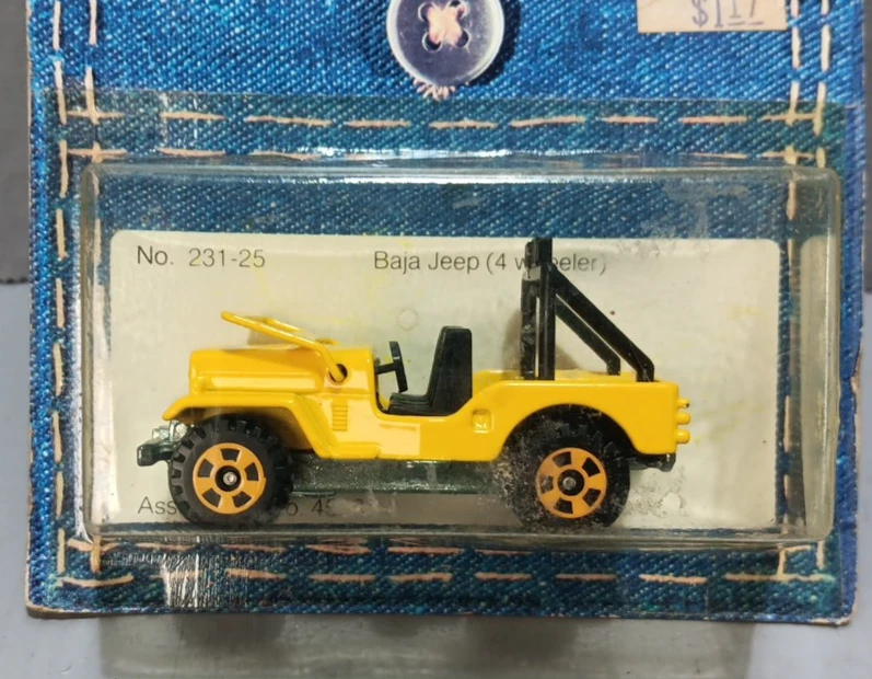 Coches de bolsillo Tomy Tomica vintage n.º Jeep Nip 25 amarillos Mitsubishi H-J58 Japón Foto 2 de 3