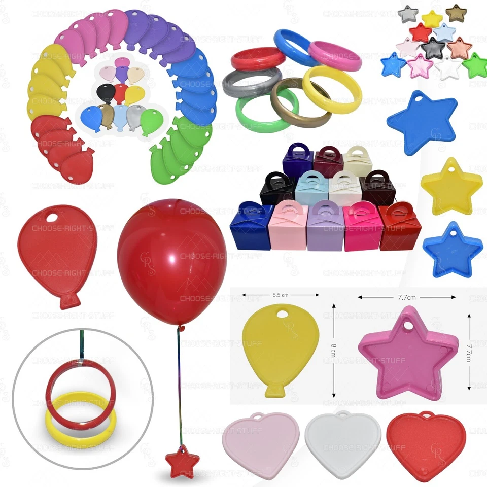 Caja de 10 Pasteles Peso Helio Globo Pesas Boda Bautizo Cumpleaños Fiesta Reino Unido Foto 2 de 4