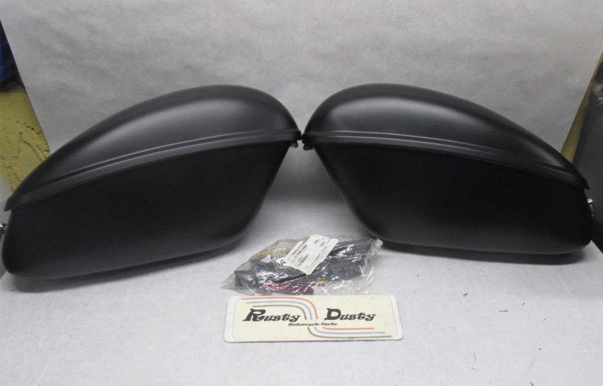 Harley Davidson Genuine NOS Pair of Softail Deuce Black Saddlebags