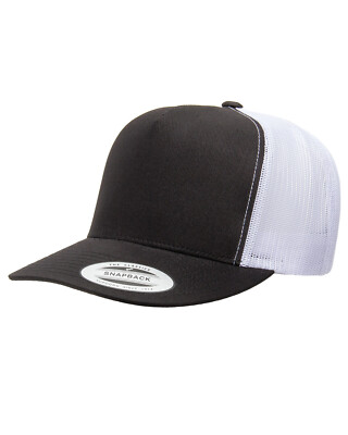 Yupoong Adult 5-Panel Classic Trucker Cap 6006 65% Polyester 35% Cotton 4'' Crown