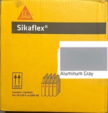 24 Pack Sikaflex 1A Polyurethane Construction Sealant, Aluminum Gray, In Date
