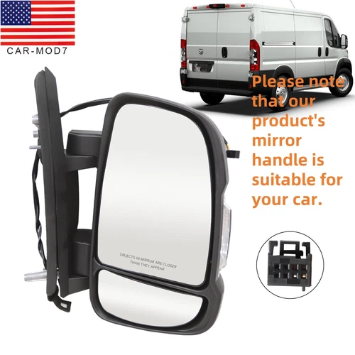 Passenger Right Side Power heated Mirror for 2010-2024 RAM Promaster 1500 2500