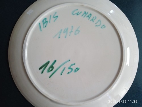 Hsiao chin piatto in ceramica Ibis 1976 - Foto 2 di 6