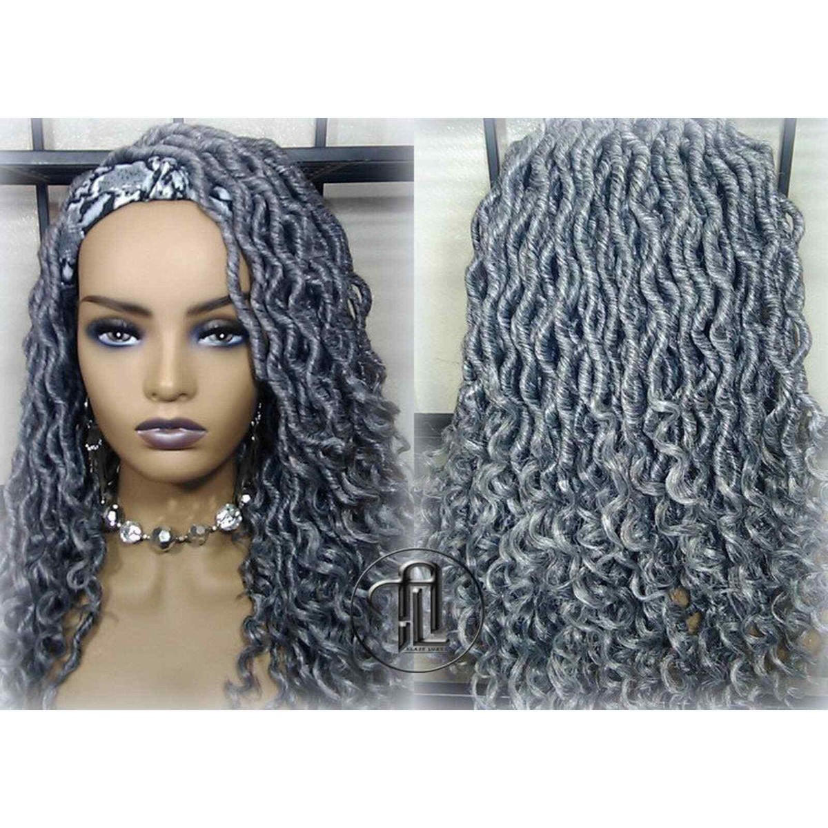 Headband Wig Short 14in Goddess Faux Salt Pepper 44 51 