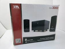 Cyber Acoustics CA-3000 powered 3pc SPEAKER SYSTEM 2.1 NEW 8W RMS - 16W peak