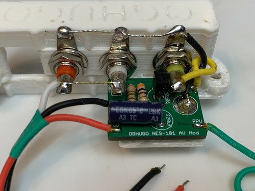NES 101 video add-on board, power led and 3D Printed Back *A/V out* NES top load - Picture 6 of 28
