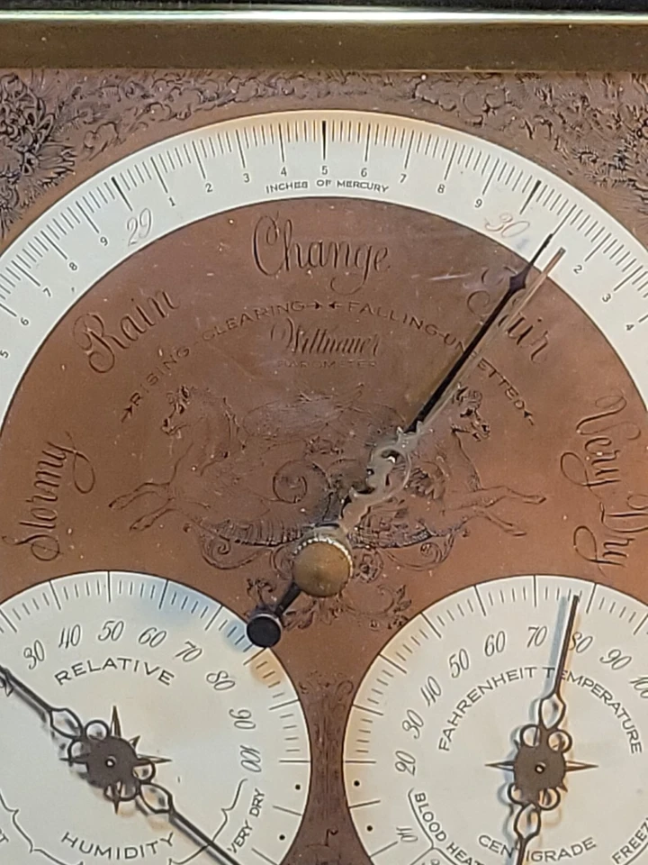 ANTIGUA ESTACIÓN METEOROLÓGICA WITTNAUER LONGINES MILIBARES TEMPERATURA HUMEDAD HECHA EN SUIZA Foto 4 de 4
