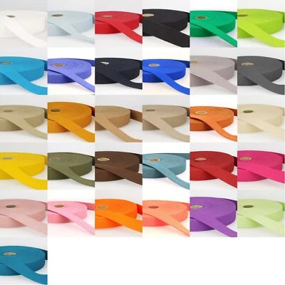 SIMON BROWNE CRAFTS 24 COLOR 40mm Pure COTTON Webbing 2mm Thick Bag Strap Handle Etc BUY 1 2 4m+ 243