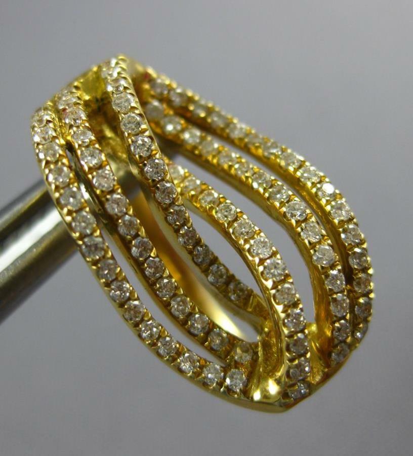 FILA ESTATE .55CT DIAMOND 18KT YELLOW G 3D MULTI ROW INFINITY LOVE KNOT EARRINGS