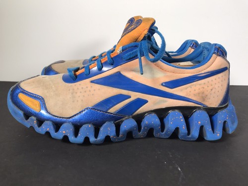 Custom Blue Reebok ZigZag Sneakers Size 