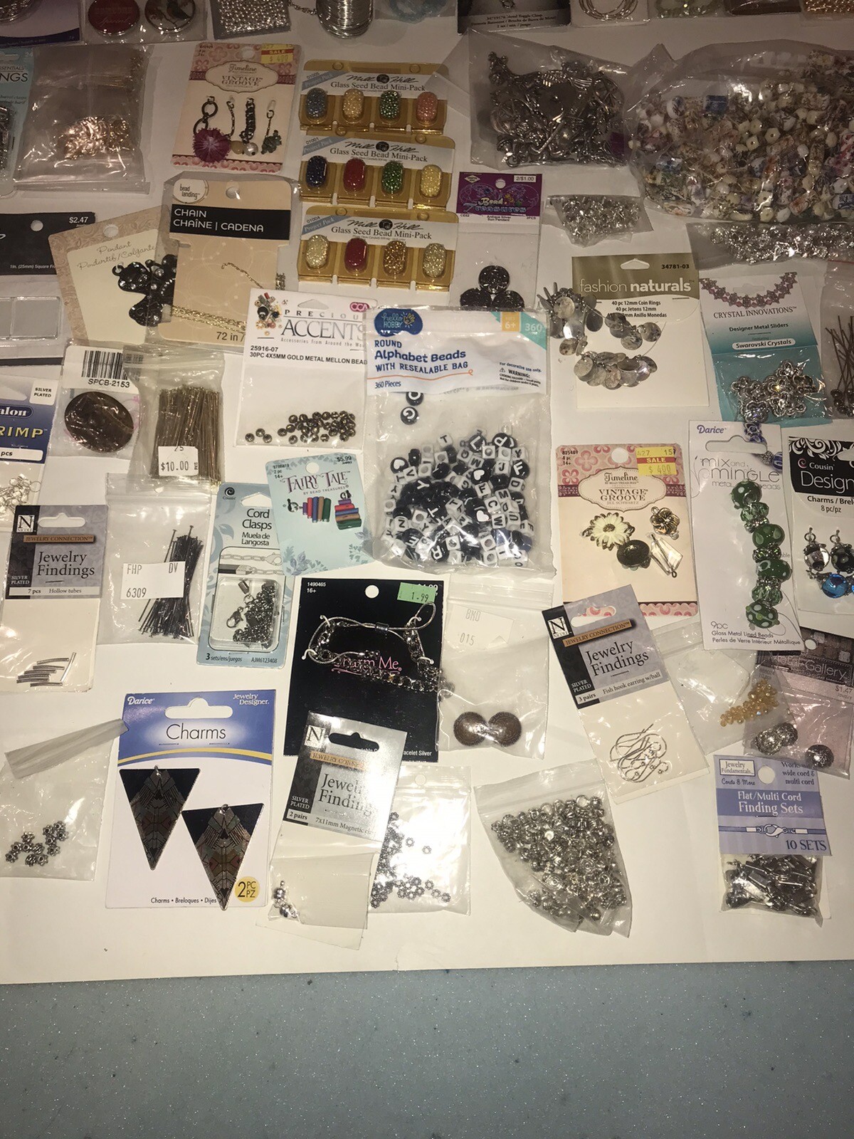 Large Jewelry Making Supplies Lot Beads Charms Findings Stones New In