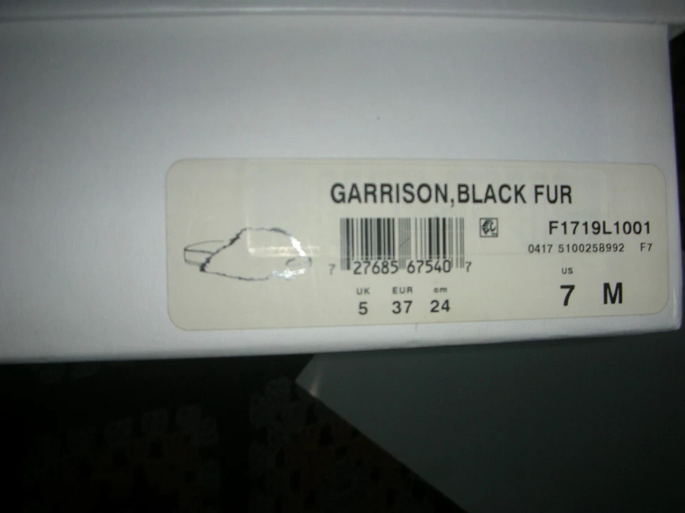 Vince 黑色皮草 Garrison 皮革拖鞋 7 码 — 第 4/4 张图片