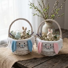 WICKERFIELD Easter Basket for Flowers for Egg Hunting for boy and girl kids