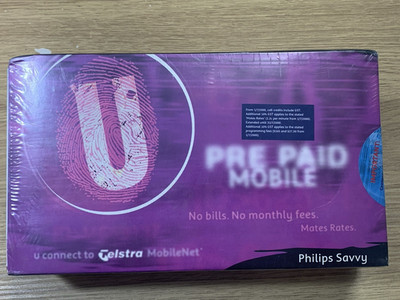 Vintage Philips Savvy TCD128 Mobile 1999 Telstra U Phone Pack Brick Sealed NEW