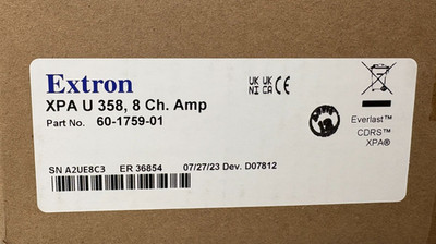 Extron XPA U 358-70V  | 8 Channel Amplifier 35W 70V (P/N: 60-1759-01)