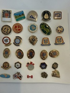 Vintage UBC Carpenters Union Lapel Pins Lot of 30 Brotherhood Enamel