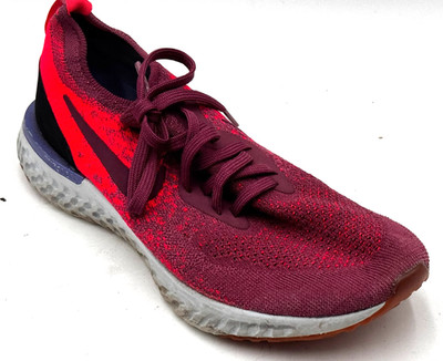 Nike Epic React Flyknit Womens Sneakers Size 9 Red Pink Running Shoes AQ0070-601