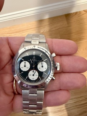 WMT GP1 Chronograph Tachymeter Stainless Steel Black Dial Men's