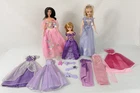 Mattel Barbie Princess Lot With 7 Gowns With 1 Pairs of Shoes Accessories